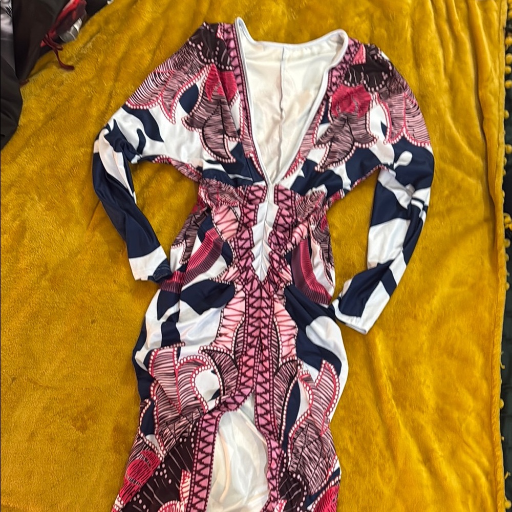 SHEIN Multicolor Patterned Dress